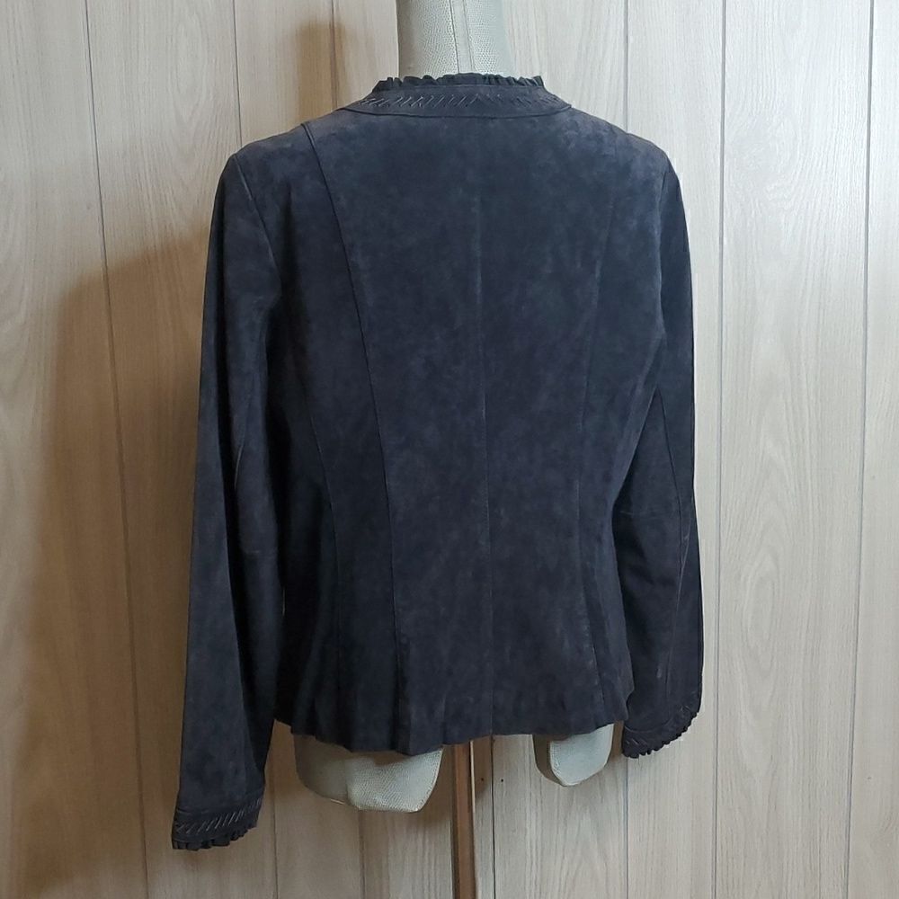 Kasper | Structured Suede Leather Jacket - Picture 7 of 9